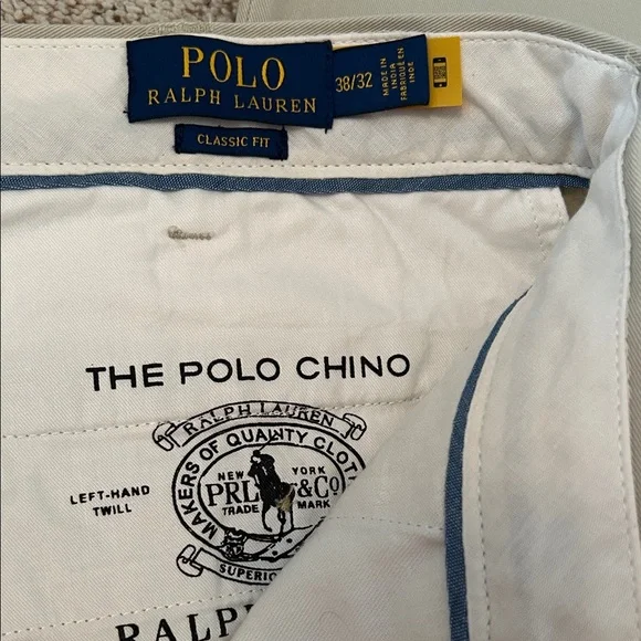 Polo by Ralph Lauren Men's Khaki Chinos NWT Classic Fit W38 L32 Coin Pocket - Picture 3 of 11